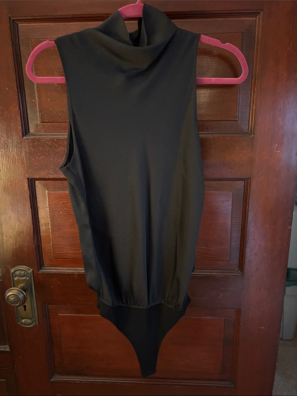 Vince Black Sleeveless Turtleneck Bodysuit